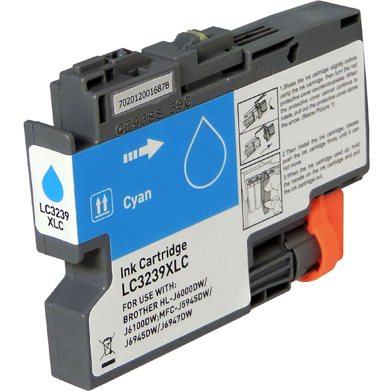 Συμβατό μελάνι Brother  LC3239xl  Cyan