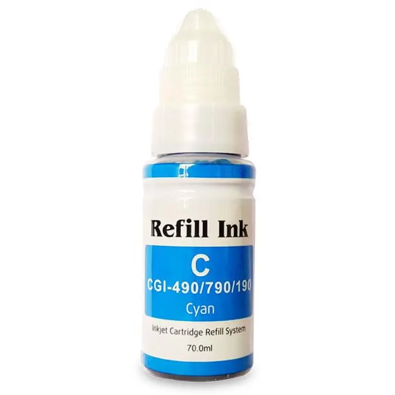 Compatible  ink Canon GI-190, GI-490, GI-790, GI-890 Cyan