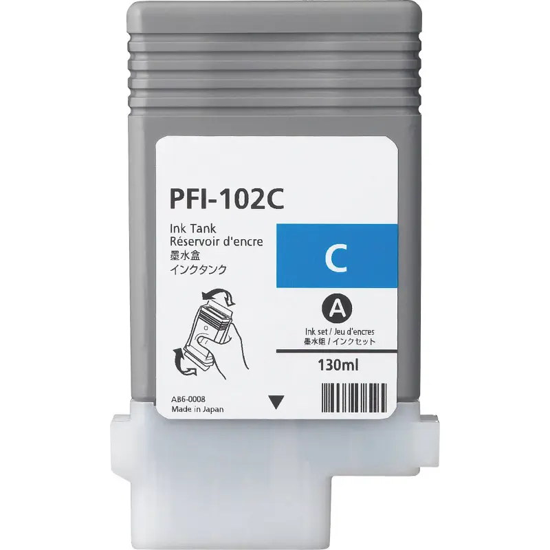 Compatible  ink Canon PFI-102c  Cyan