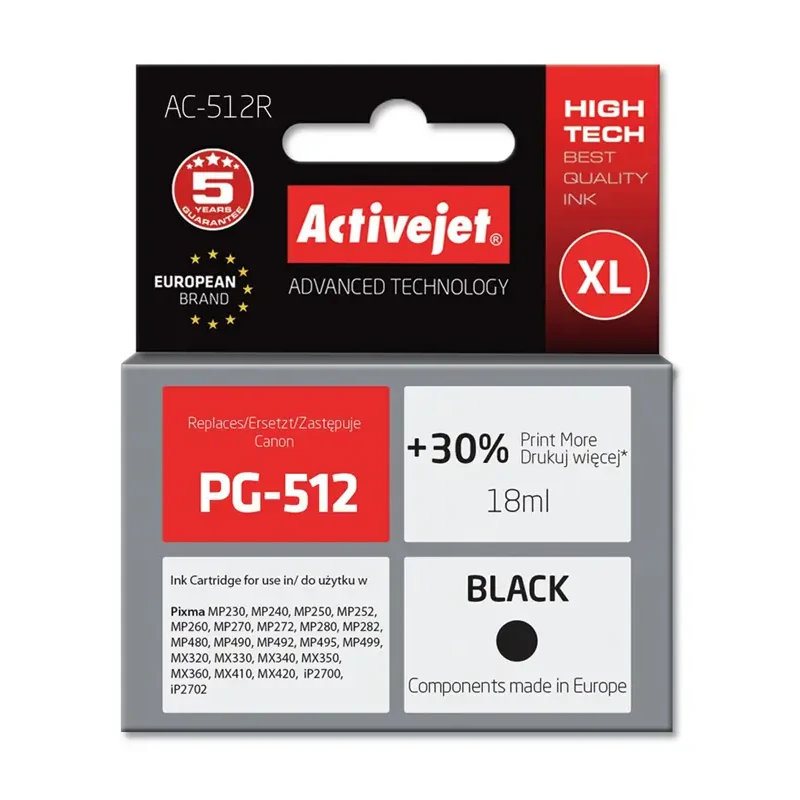 Συμβατό μελάνι CANON PG-512 BLACK (2969B001)