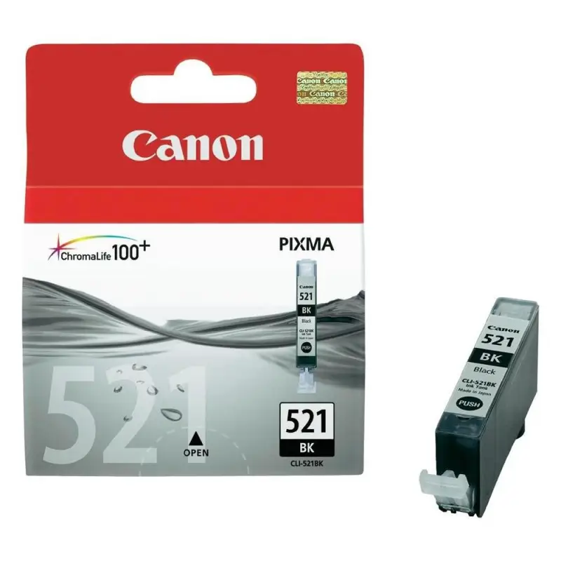 Γνήσιο μελάνι Canon CLI-521 Black (2933B001)