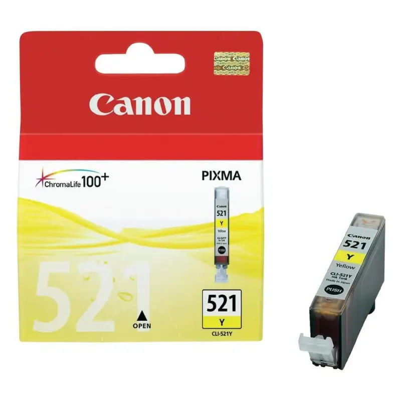 Γνήσιο μελάνι Canon CLI-521 Yellow (2936B001)