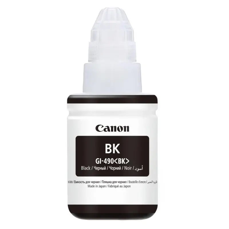 Γνήσιο μελάνι Canon GI-490 Black Ink 135ml 6k