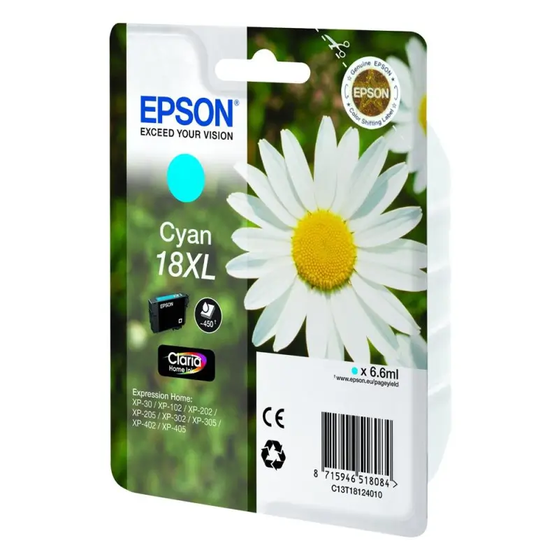 Γνήσιο μελάνι EPSON T181240 XL / T1812 / 18XL