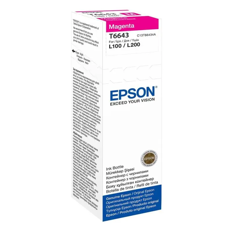 Original ink Epson T6643 Magenta In Bottle 70ml
