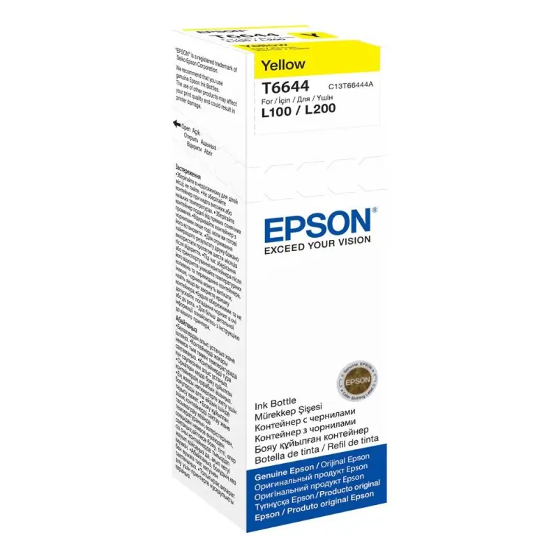 Original ink Epson T6644 Yellow  In Bottle 70ml