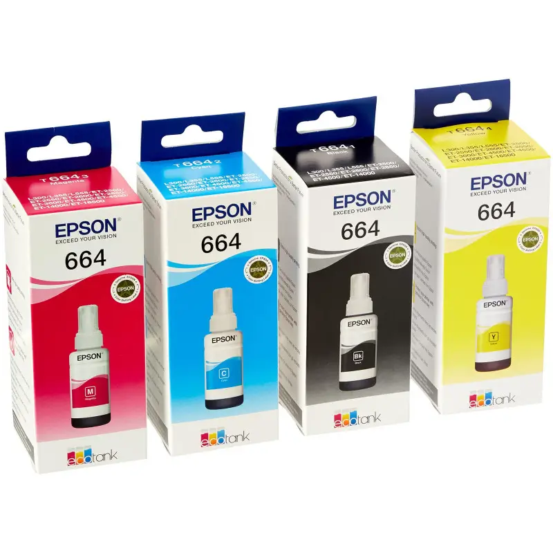 Γνήσια μελάνια Epson Πακέτο 4 Μελανιών  Κίτρινο / Κυανό / Ματζέντα / Μαύρο  C13T66464A