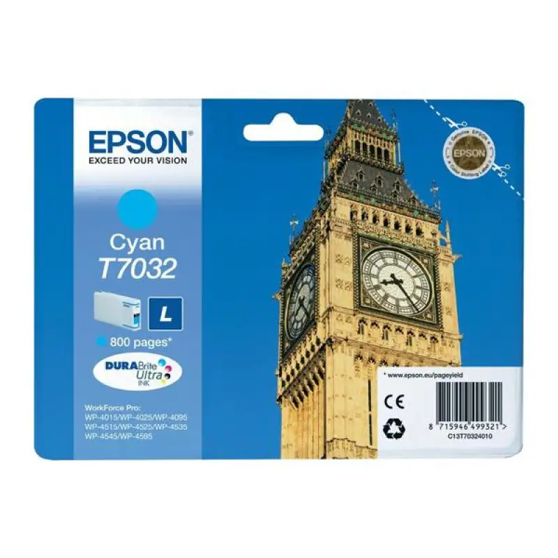 Γνήσιο μελάνι Epson T7032  Cyan