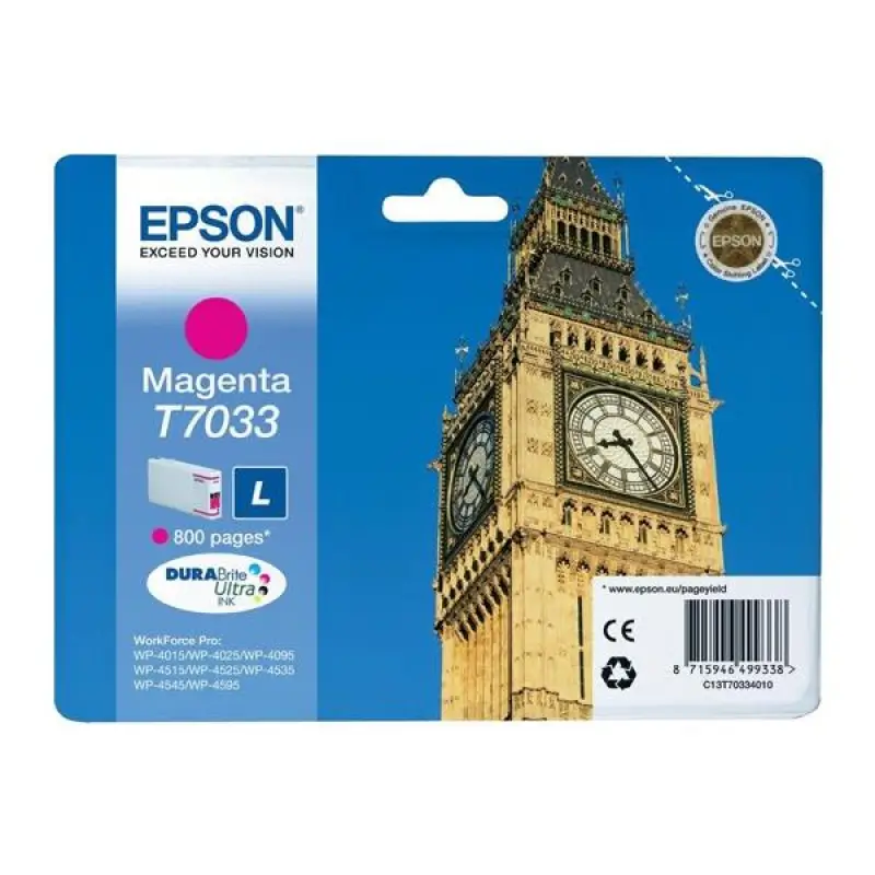 Γνήσιο μελάνι Epson T7033 Magenta