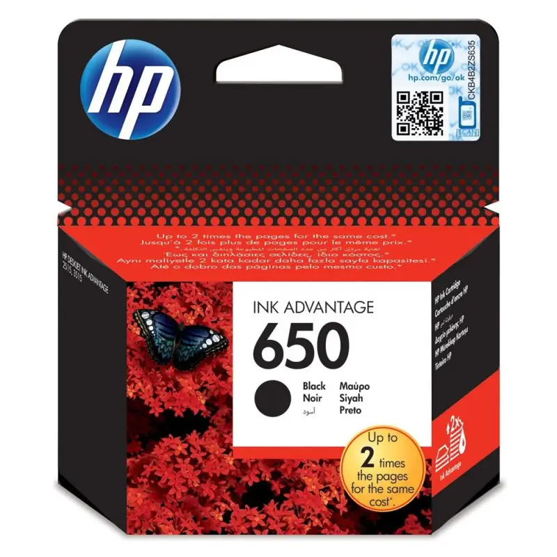 Original ink HP 650 CZ101A Black