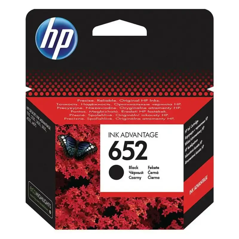 Γνήσιο μελάνι HP No 652 black F6V25AE
