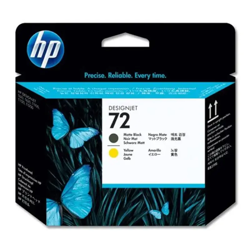 Original printhead HP No 72  Matte Black and Yellow (C9384A)