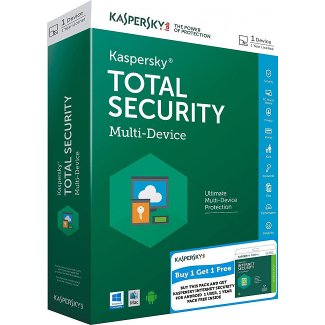 Kaspersky Total Security (1 Licence-1 Year) - ΕΚΔΟΣΗ 2023 - Hλεκτρονική Άδεια