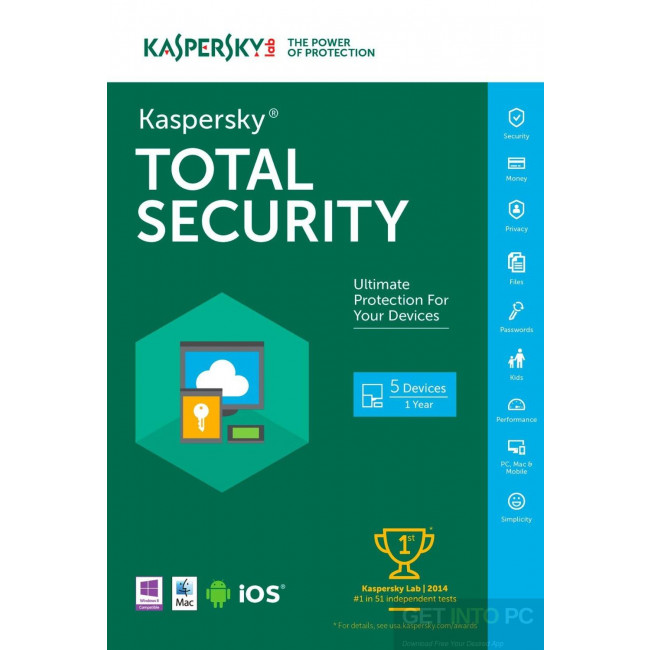 Kaspersky Total Security (5 Licence-1 Year) - ΕΚΔΟΣΗ 2023 - Hλεκτρονική Άδεια