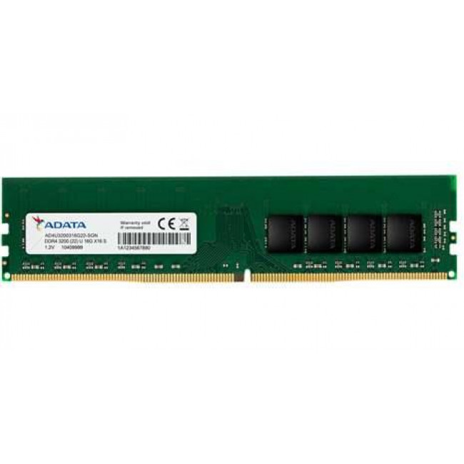ADATA RAM DIMM 8GB AD4U32008G22-SGN, DDR4, 3200MHz, CL22, SINGLE TRAY, LTW.