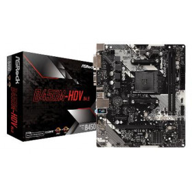 ASROCK MB B450M-HDV R4.0, SOCKET AMD AM4, CS AMD B450, 2 DIMM SOCKETS DDR4, D-SUB/DVI-D/HDMI, LAN GIGABIT, MICRO-ATX, 2YW.