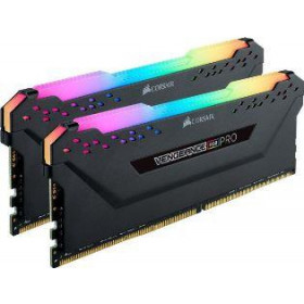 CORSAIR RAM DIMM XMS4 KIT 2x32GB CMW64GX4M2E3200C16, DDR4, 3200MHz, LATENCY 16-20-20-38, 1.35V, VENGEANCE RGB PRO, XMP 2.0, RGB LED, BLACK, LTW.