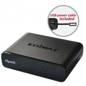 EDIMAX SWITCH ES-5500G V3, 5 PORTS 10/100/1000MBPS GIGABIT SOHO SWITCH WITH USB CABLE, 2YW.