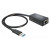DELOCK καλώδιο USB 3.0 σε RJ45 62121, 1000Mbps, 50cm, μαύρο