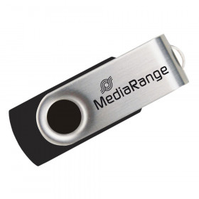 MediaRange USB 2.0 Flash Drive 16GB (Black/Silver) (MR910)