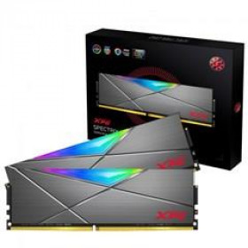 ADATA RAM DIMM 16GB KIT (2X8GB) SPECTRIX D50 AX4U32008G16A-DT50, DDR4, 3200MHz, CL16, RGB, TUNGSTEN GREY, RETAIL, LTW.