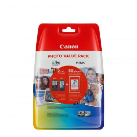Γνήσια μελάνια Canon PG-540XL CL-541XL Value Pack High Yield Black and Colour and 50s 4″x6″